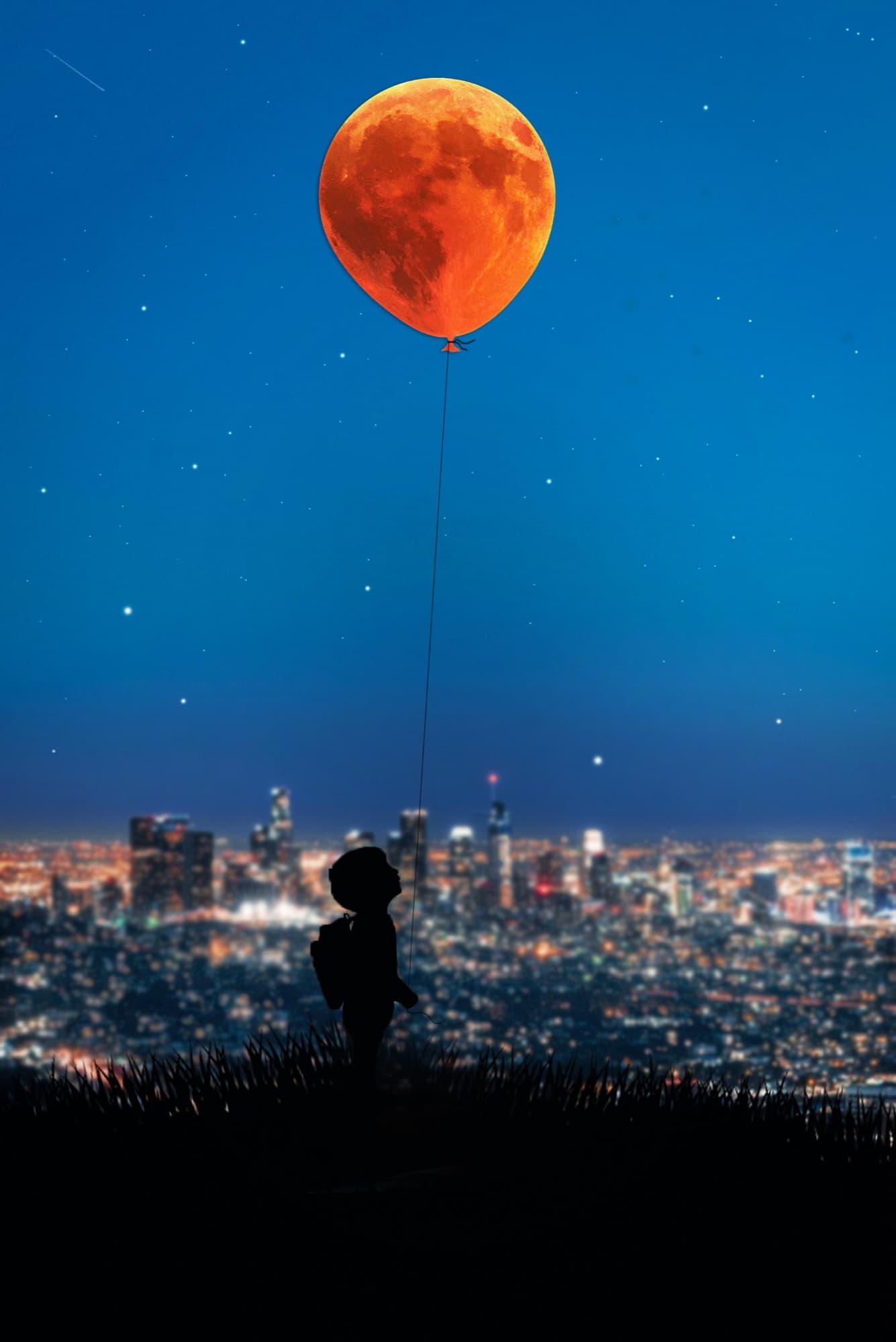Graphic Art: moon composite